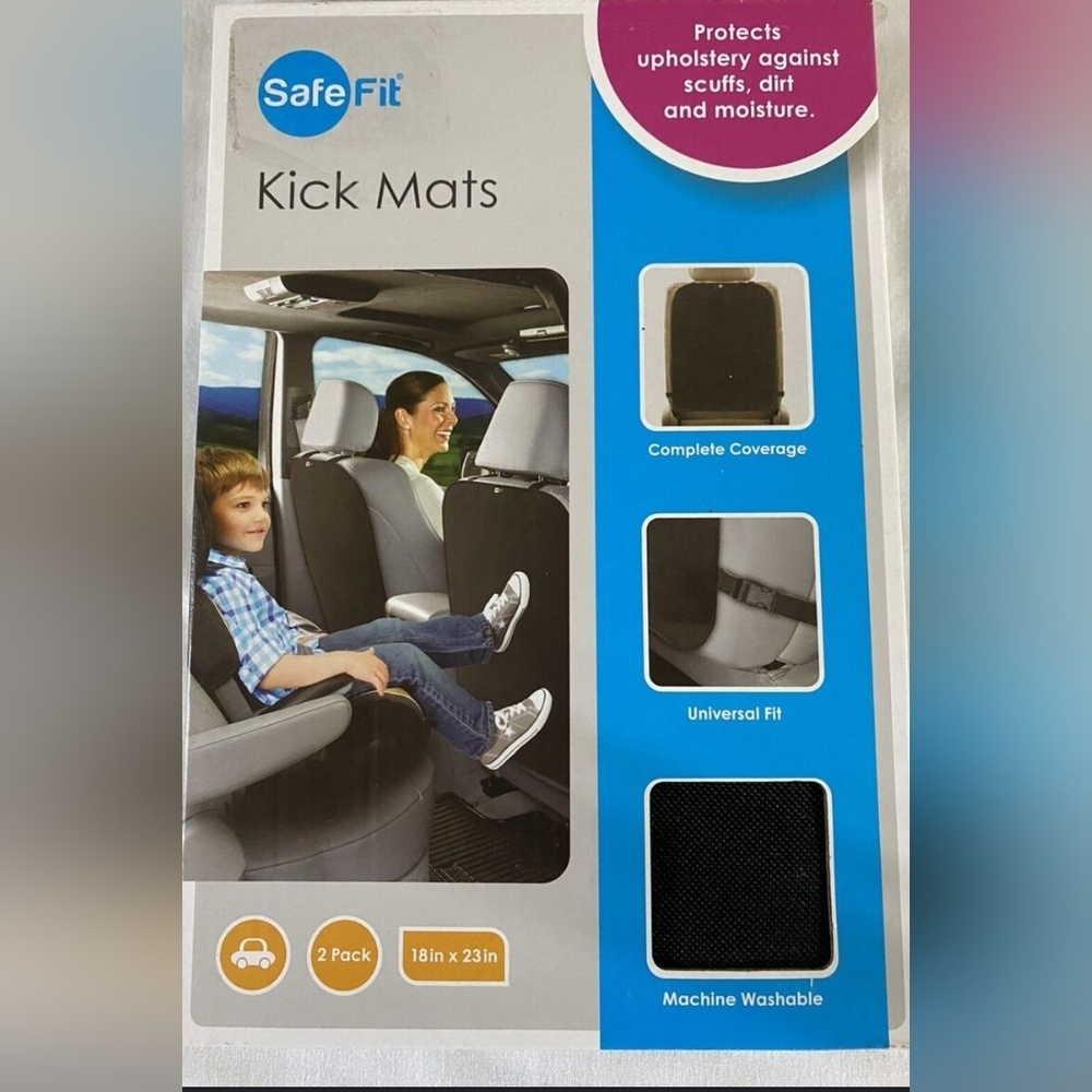 SafeFit‎ Kick Mat Auto Seat Protector black 1pack open box